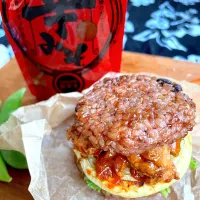 バーベキューからのライスバーガー😋|kyon2さん