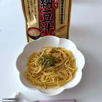 インスタント味噌汁で作る納豆パスタ🍝|ぽよさん