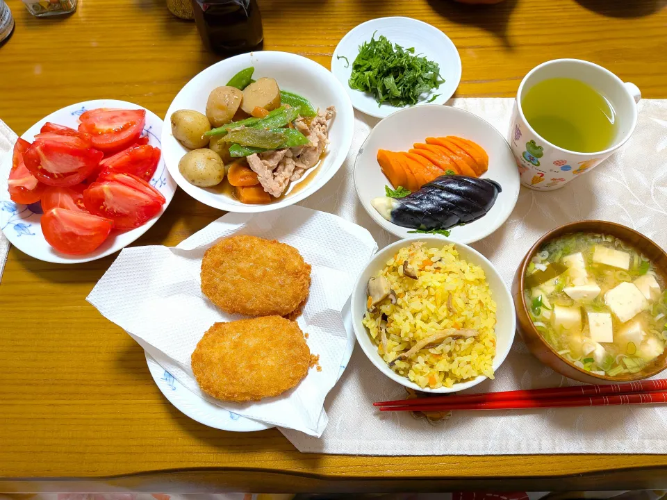 3/ 31の夕食　きのことツナ缶の炊き込みご飯|卯月さん