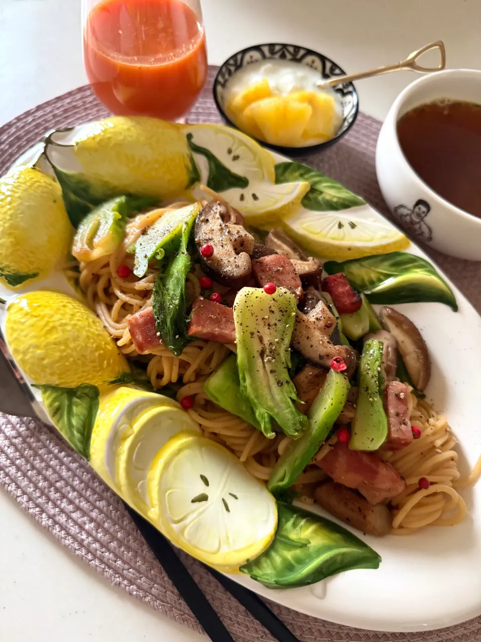 ゆかりさんの料理 子持ち高菜とベーコン椎茸の和風パスタ〜ゼンブヌードル使用〜|ゆかりさん