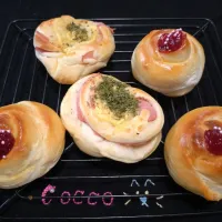 ジャムパン＆ハムマヨチーズパン✨