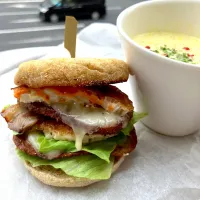 朝からハンバーガー