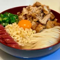 ササミと絹揚げのぶっかけうどん|マニラ男さん