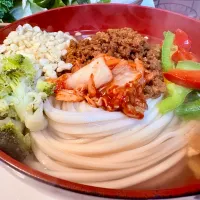 大豆ミートでヘルシー キーマカレーうどん|マニラ男さん