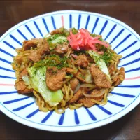 大豆のお肉スライス生姜焼きそば😋🍝👍|ソコツモノさん