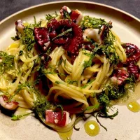 タコと大葉のアーリオ•オーリオ