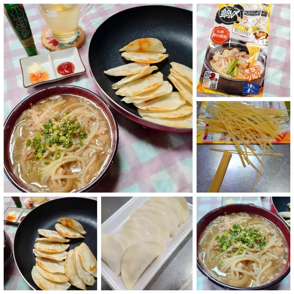 アスパラ餃子、鍋ラーメン|うたかた。さん