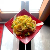 グリーンピースと玉子のアンチョビペペロンチーノのパスタ|shikaさん