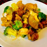 ✩.*˚ブロッコリーとエリンギのタンドリーチキン炒め|ゆきえもんさん