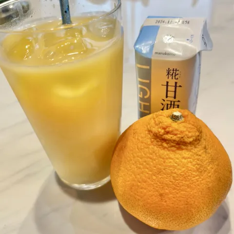 「プラス糀 糀甘酒 糖質30％オフ」を使ってみたSnapdishの料理・レシピ写真:でこぽんの糀甘酒割