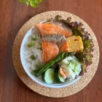 鮭竜田揚げミニ弁当とポテサラ|naho_nonaさん