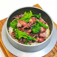 【今が旬！🎯】ホタルイカと菜の花の春釜めし🌸