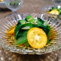 小松菜と金柑のお浸し