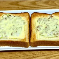 ☆納豆チーズトースト|まぁたんさん