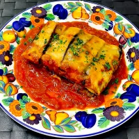 大豆のお肉ミンチで！とろける茄子のミルフィーユ| まめもにおさん