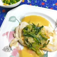 みそバターチキン＆キャベツと炒り卵の青じそあえ