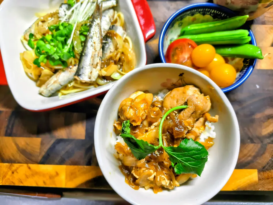 親子丼。オイルサーディンパスタ|橘葵さん