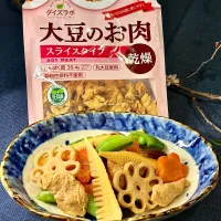 大豆のお肉で筑前煮|鬼百合さん