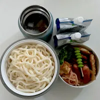 チキンカツ
シャウエッセン
たらこパスタ
卵焼き
ブロッコリー
うどん
補食：エナジーゼリー|ayumomさん