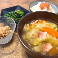 家庭菜園のキャベツdeスープ|Riccaさん