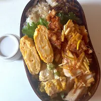 日曜日弁当（油淋鶏、いかなご釘煮）|ももかさん