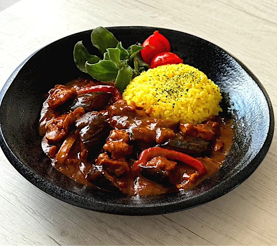 大豆のお肉(スライス)とナスのカレー|tap.rinさん