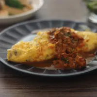大豆のお肉でオムレツミートソース風|ちいさなしあわせキッチンさん