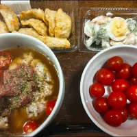 夕飯は洋風お茶漬け