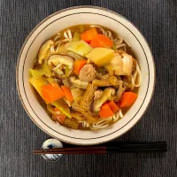 カレーうどんのお夕飯🌛| みーぬさん