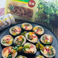 大豆のお肉ブロック入り春爛漫キンパ🌸|🌺🌺Foodie🌺🌺さん