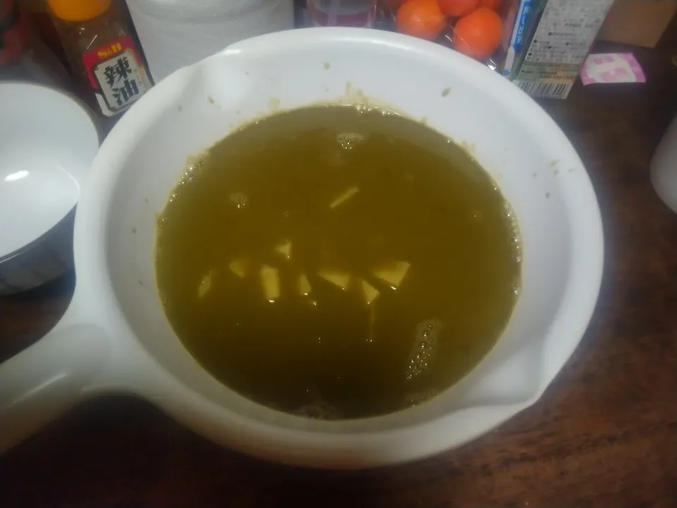 抹茶さつまいも羊羮、粗熱を取っているところ|にんにくと唐辛子が特に好き❤️(元シャリマー)さん