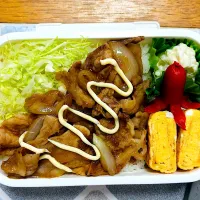 生姜焼き弁当。|ちはるさん