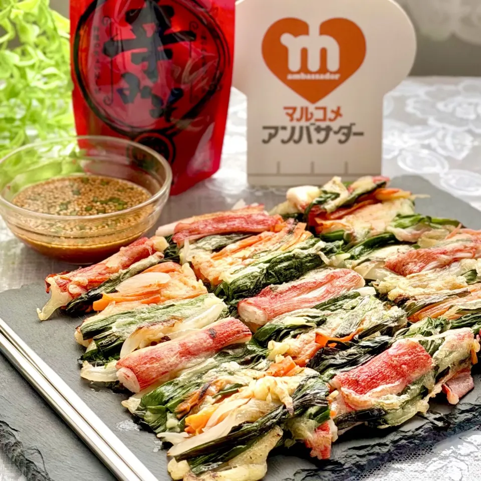 辛みそソースでほぼほぼ野菜チヂミ🌶|sucreroomさん