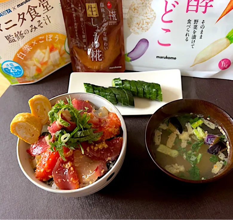 しょうゆ糀漬け海鮮丼|akkiyさん