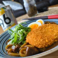 汁なしｺﾛｯｹｶﾚｰうどん