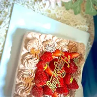 Happy　happy　Birthday　cake🍓|U・x・Uchokoさん