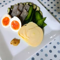 糠漬け卵と糠漬けこんにゃくと筍のお刺身( *´艸)|ぽんすけさん