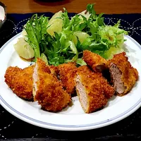 ヒレカツと中西さんのお父さんの文旦のサラダ|かおるさん