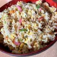 食べきれなかったご飯と冷蔵庫、冷凍庫整理の焼き飯