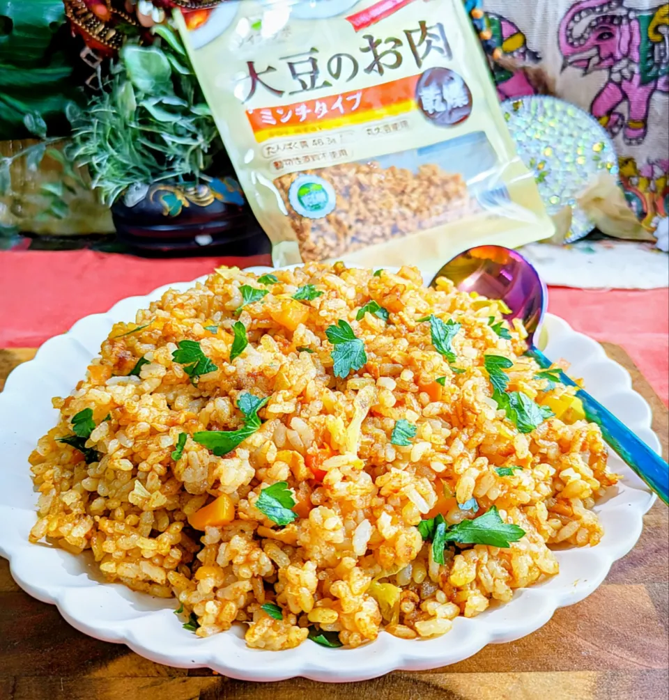 ✨大豆のお肉でカレーピラフ✨|ayaさん