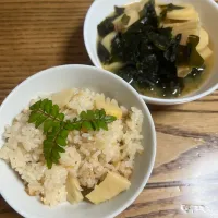 たけのこご飯と若竹煮