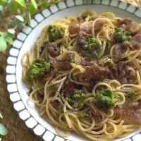 ふきのとうと豚肉のパスタ|MAPITEEさん