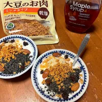 大豆のお肉をヨーグルトにトッピング♡|パンプキンさん