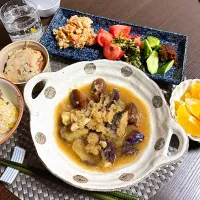 4/7晩ご飯：鯖と茄子のみぞれ煮|ななみんさん
