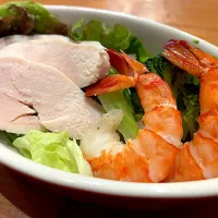 サラダチキンとエビのサラダ|あいこさん