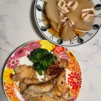 塩ガーリック唐揚げとイカ大根| めんちゃんさん