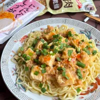 大豆のお肉でニラ麻婆焼きそば|ゆーこどんさん