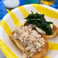 おつまみサンドイッチでお花見🌸