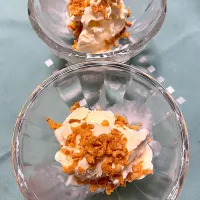 大豆のお肉をアイスクリームにトッピング🍨|パンプキンさん