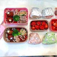 高校生娘中学生娘お弁当4/8|hana-bloomingさん